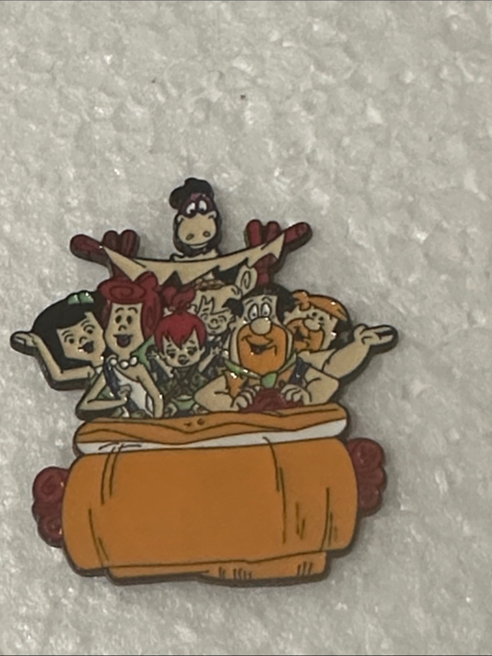 The Flintstones Cartoon Pin - Orange Multicolor